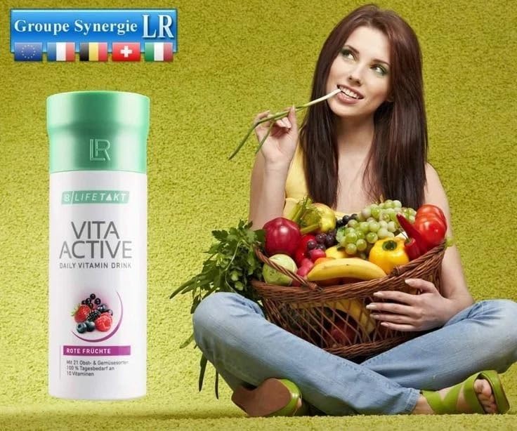 LR Lifetakt Vita Active Red Fruit Drink among berries, grapes, and pomegranate flavor