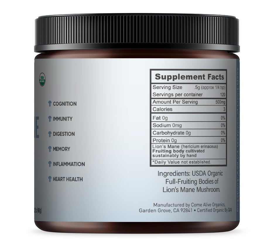 LRLA Lion’s Mane powder stirred into coffee for smooth energy