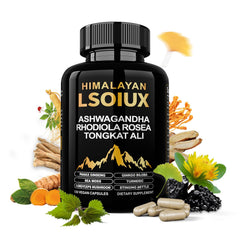 LSOIUX Shilajit Pure Himalayan Organic bottle showing natural resin for daily support