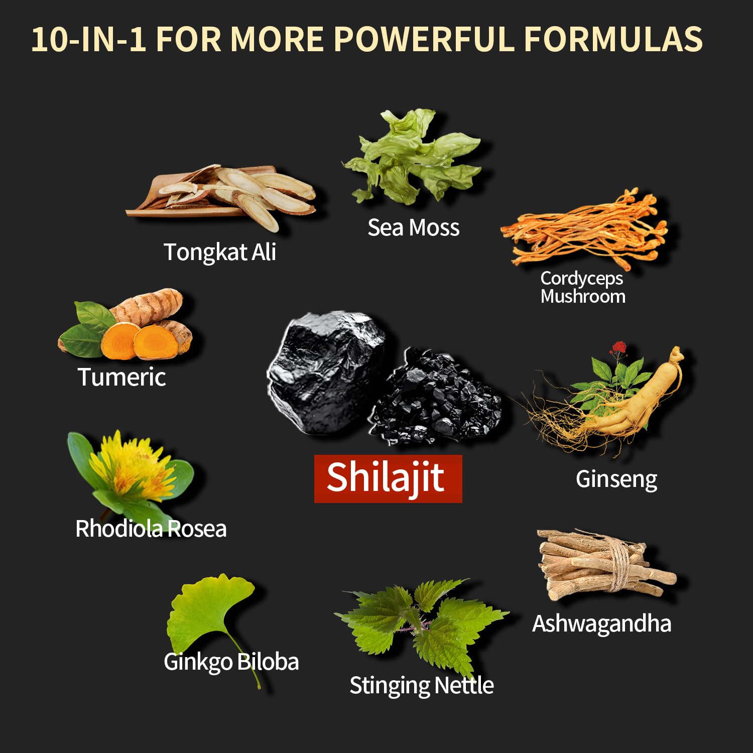 LSOIUX Shilajit Pure Himalayan Organic capsules for easy daily supplementation