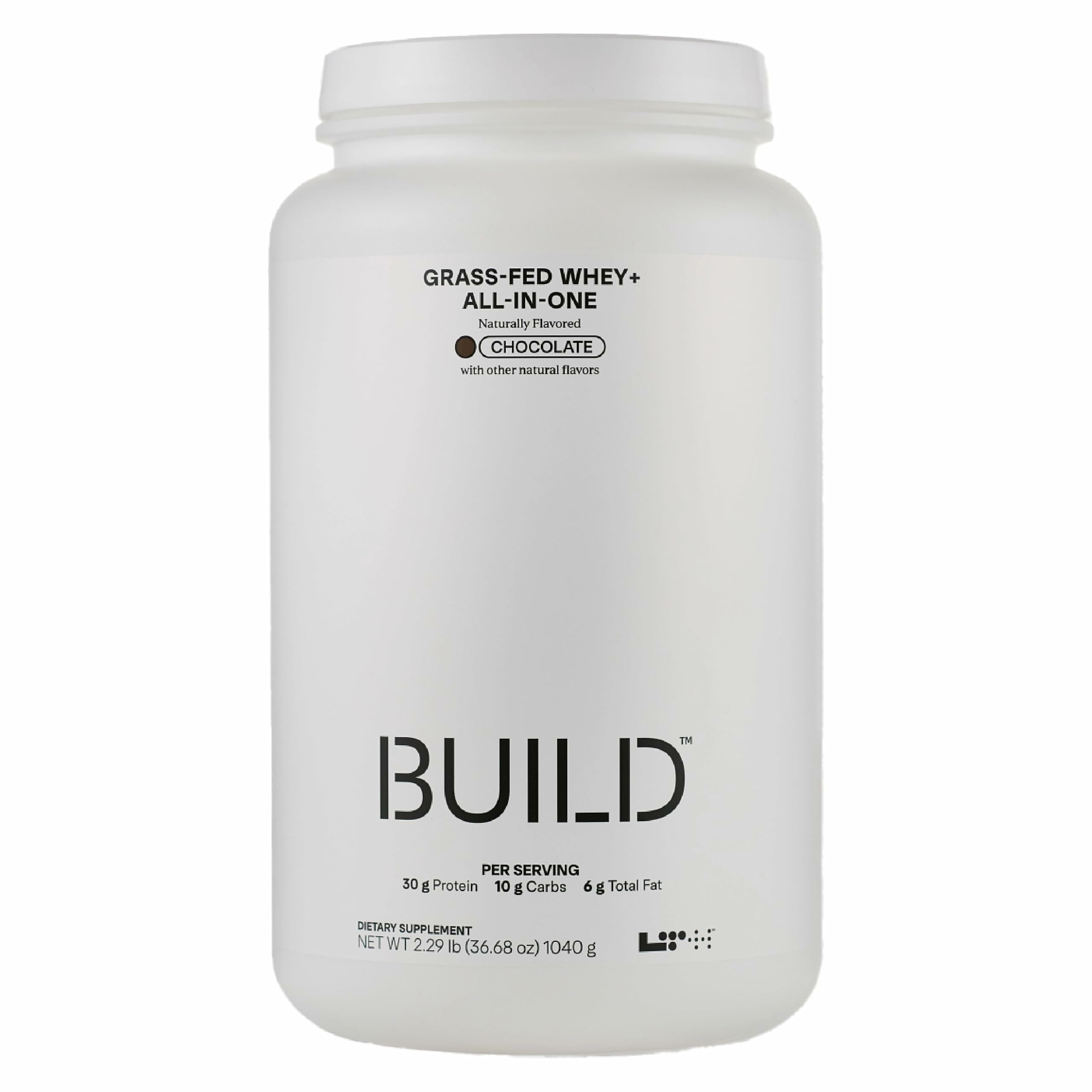 LTH Build chocolate protein bottle shows on-the-go meal replacement potential.