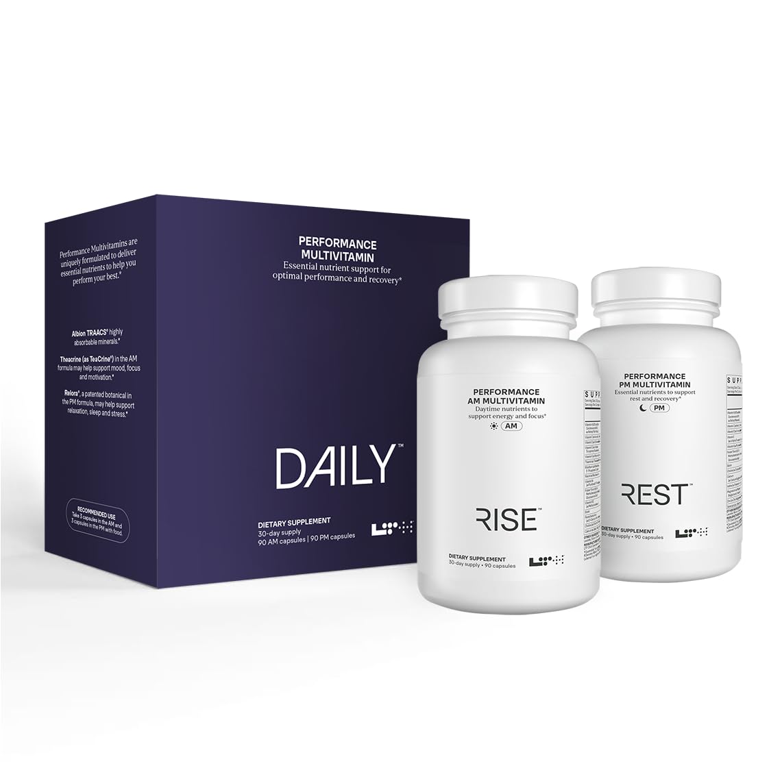 LTH Daily Performance bottle front showing product packaging and design for daily energy support