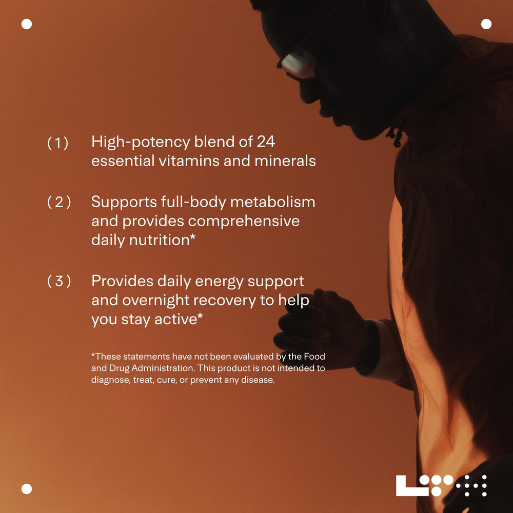 LTH Daily Performance label detailing methylated B12 and folate benefits