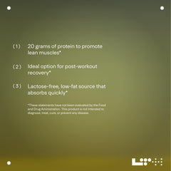 LTH Flex Whey Vanilla tub close-up showcases lactose-free formula.