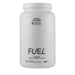 LTH Fuel Vegan & All-in-One chocolate pack shows 20 servings for convenient meal replacement