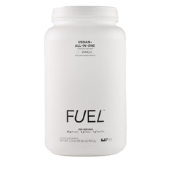 LTH Fuel Vegan All-in-One vanilla tub, protein-packed meal replacement.