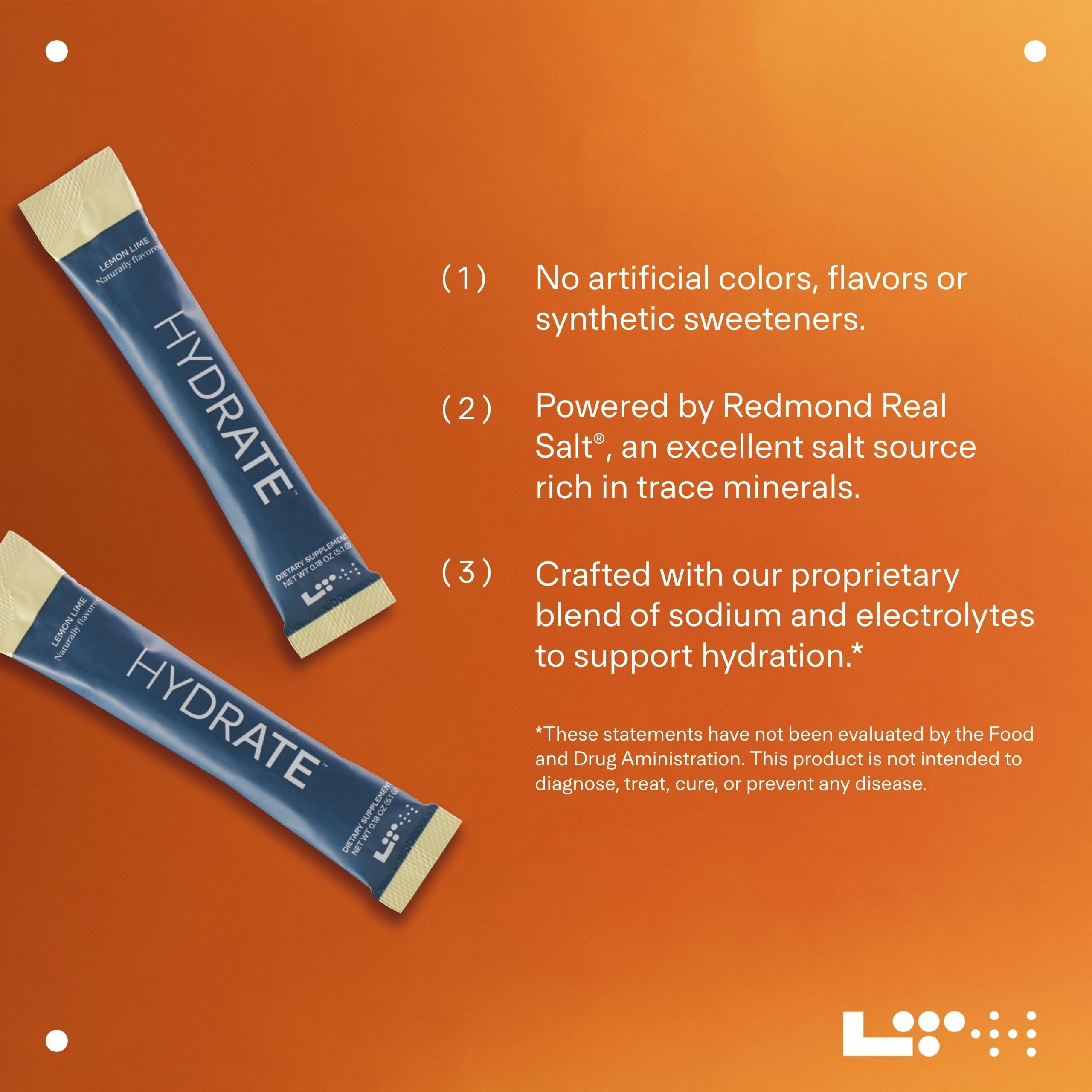 LTH Hydrate artificial-sweetener-free formula for clean hydration.