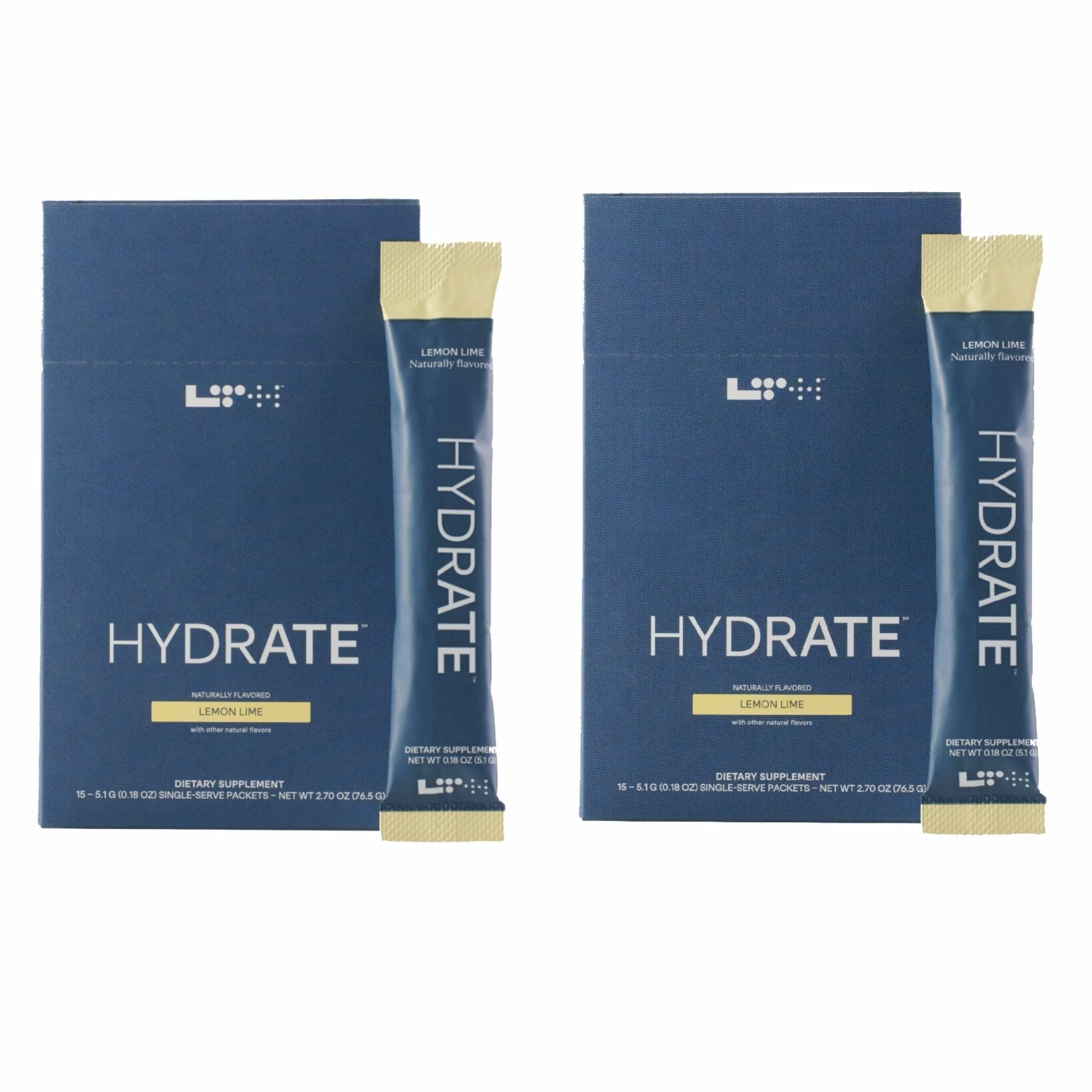 LTH Hydrate lemon-lime packet for quick daily hydration on the go.