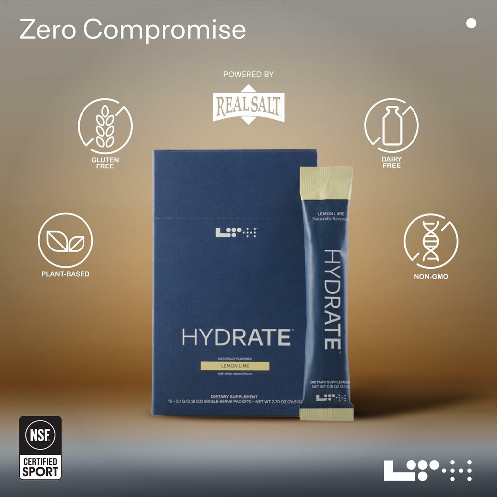 LTH Hydrate nsf-certified badge showcases trusted sport-grade hydration.