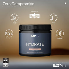 LTH Hydrate NSF-certified label indicating trusted sport hydration.