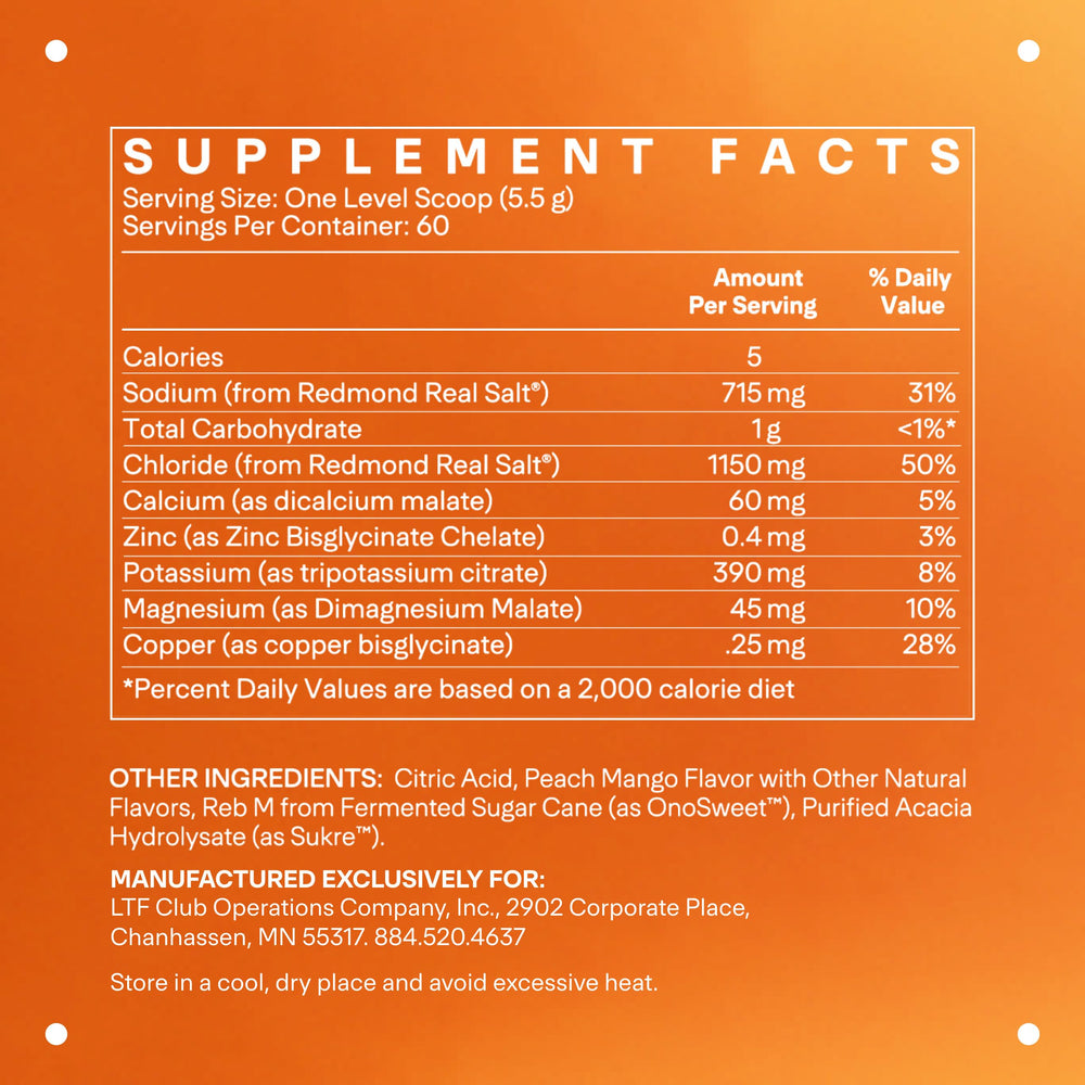 LTH Hydrate serving scoop for easy daily electrolyte serving.