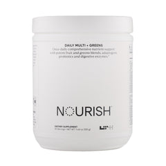 LTH Nourish Multi Plus Greens bottle front displays premium greens powder for daily wellness