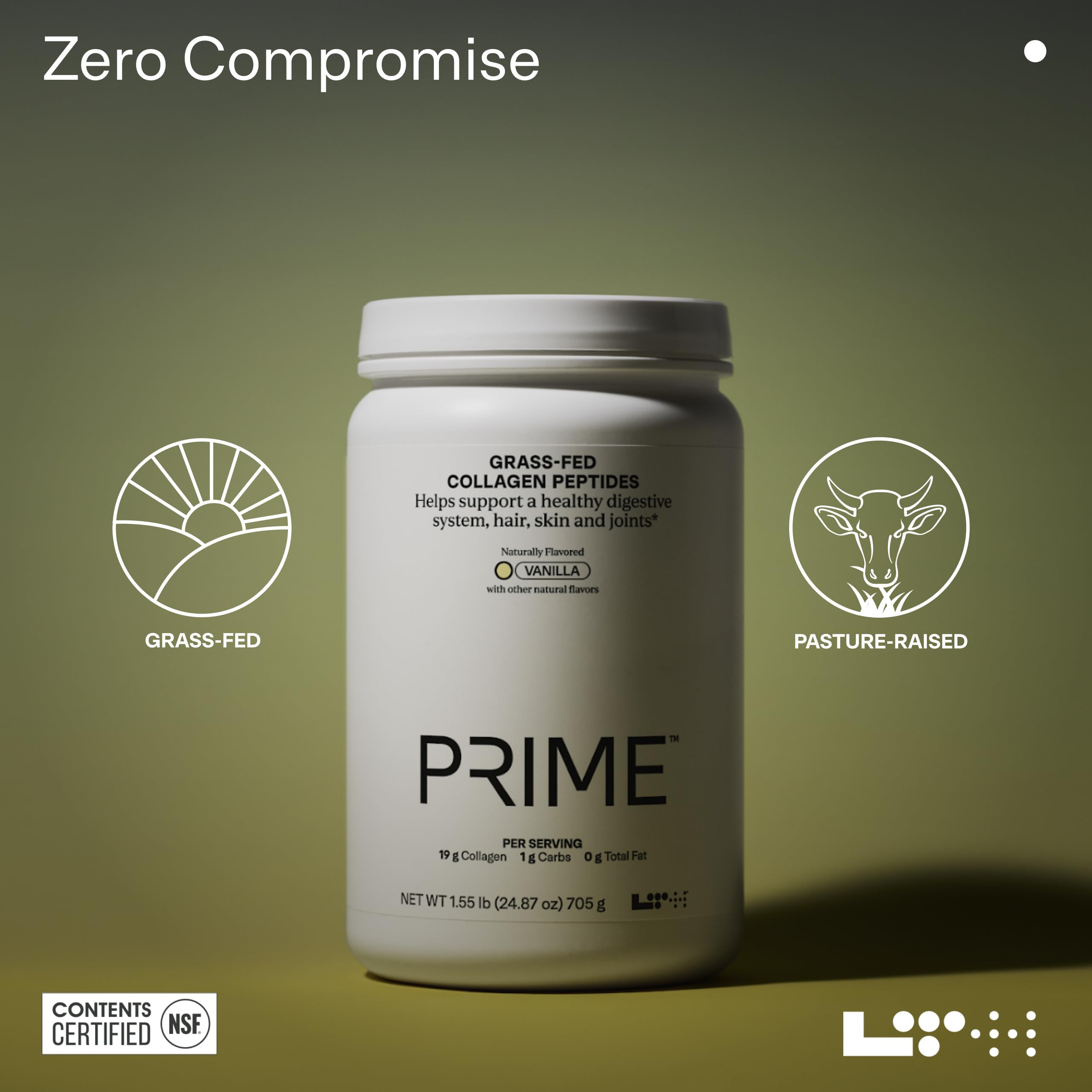 LTH Prime Collagen powder mixed into yogurt for a quick snack.