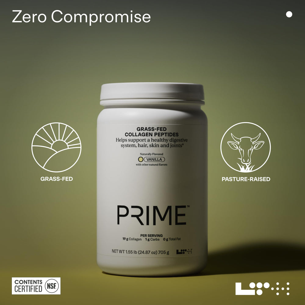 LTH Prime Collagen powder mixed into yogurt for a quick snack.