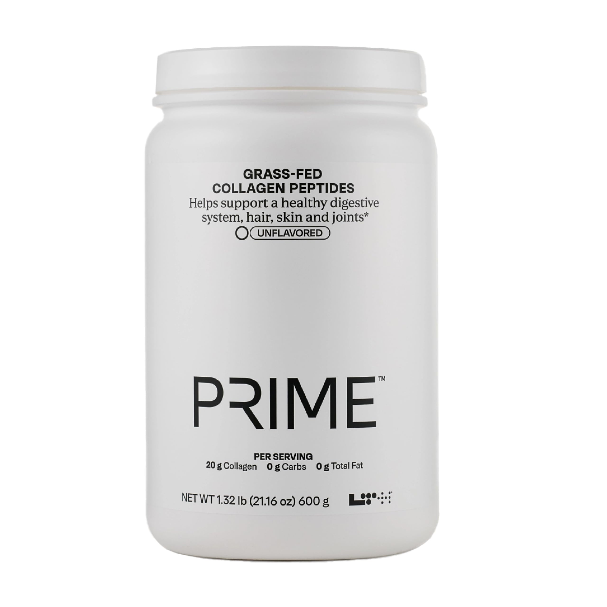 LTH Prime Collagen Peptides bottle shows grass-fed formula for daily joint support.