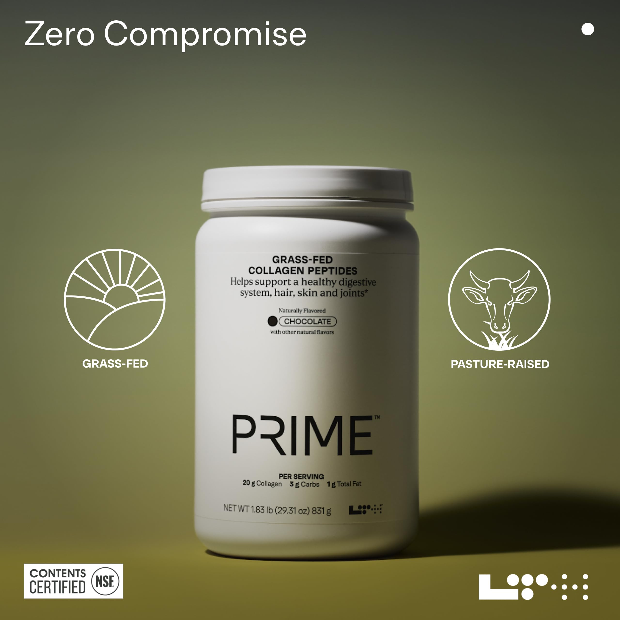 LTH Prime easy-mixing formula shows powder dissolves in coffee or yogurt.