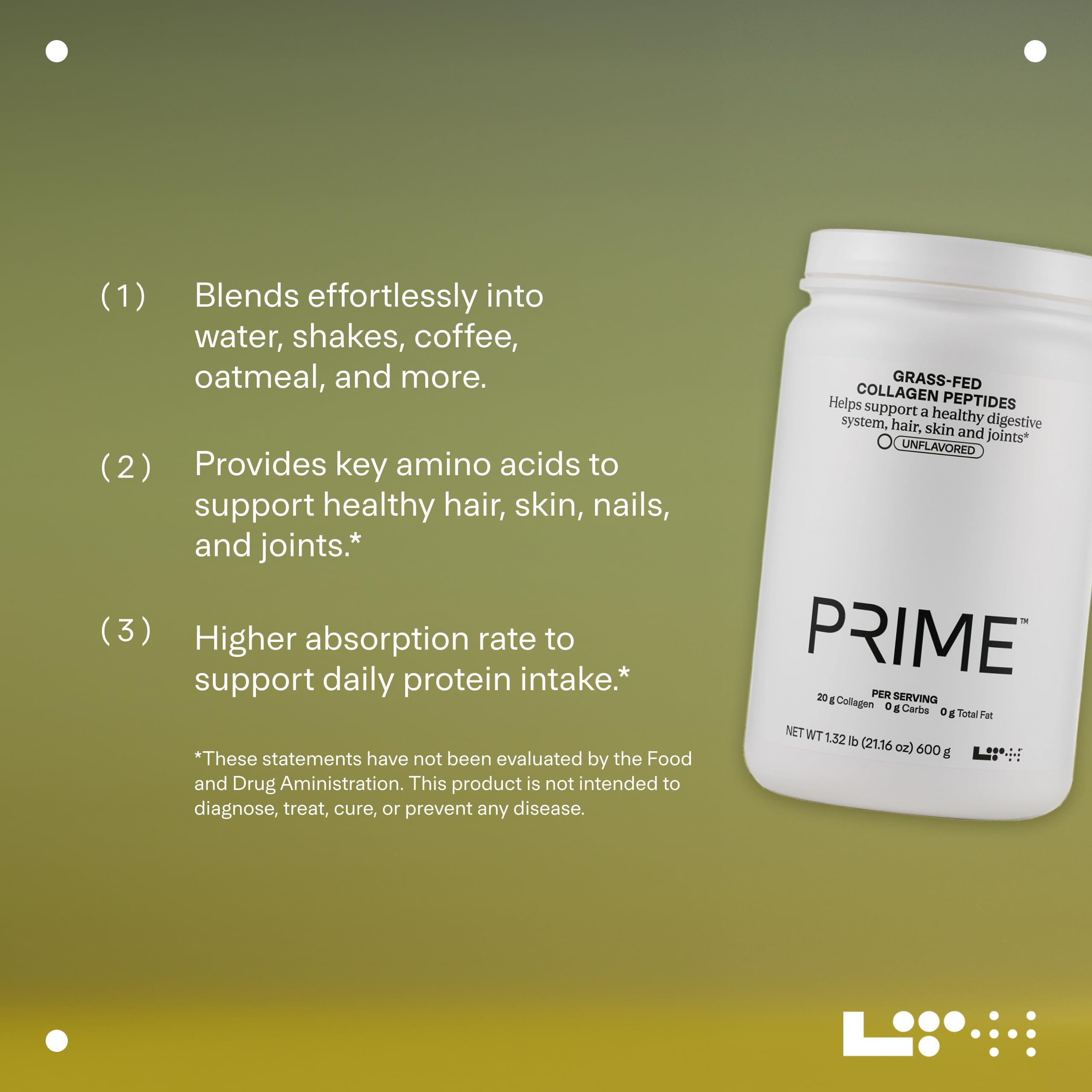 LTH Prime Collagen Peptides in yogurt demonstrates effortless protein boost.