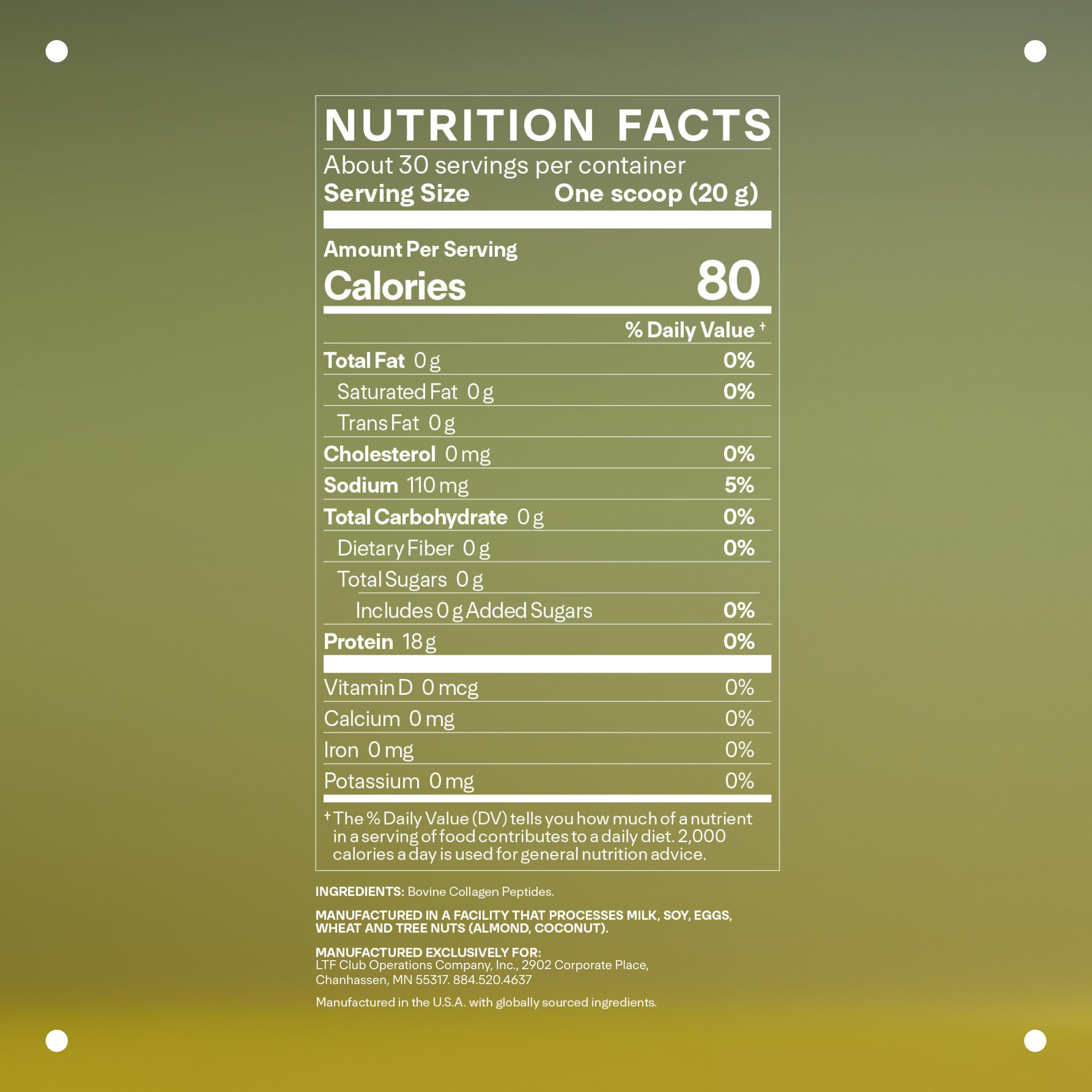 LTH Prime Collagen Peptides pour demonstrates quick dissolution into beverages.