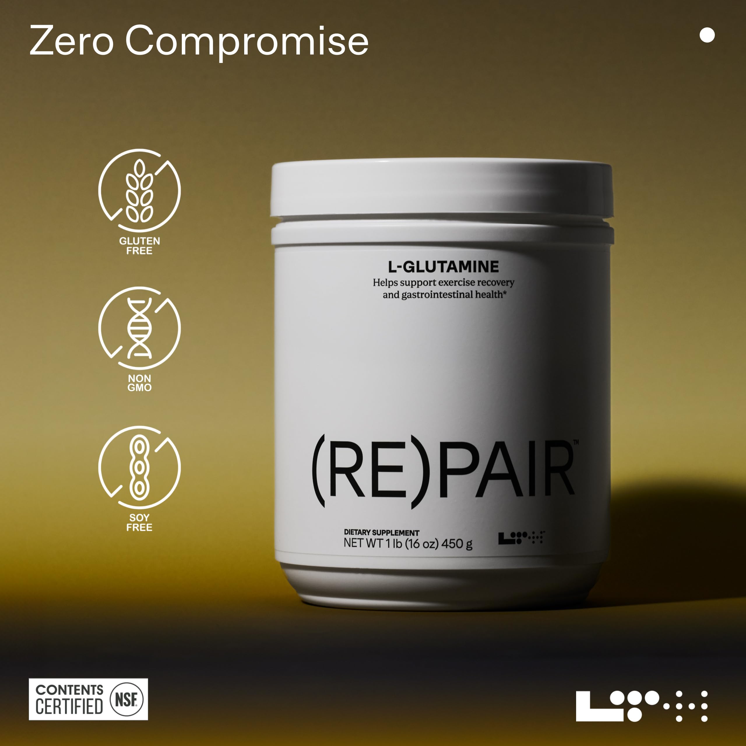 LTH Repair L-Glutamine providing immune support during travel or busy days