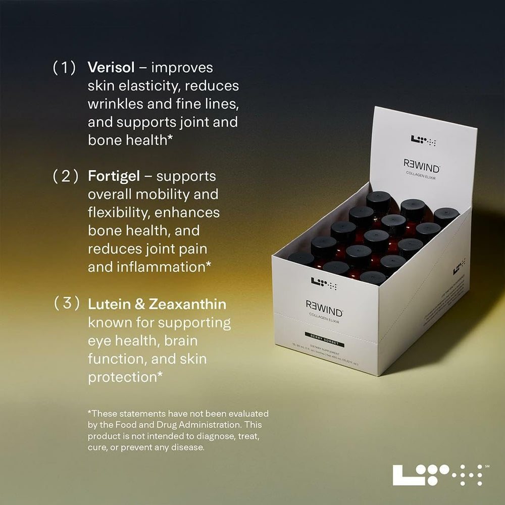 15-pack display emphasizes convenient daily dosing for skin, hair, and joints.