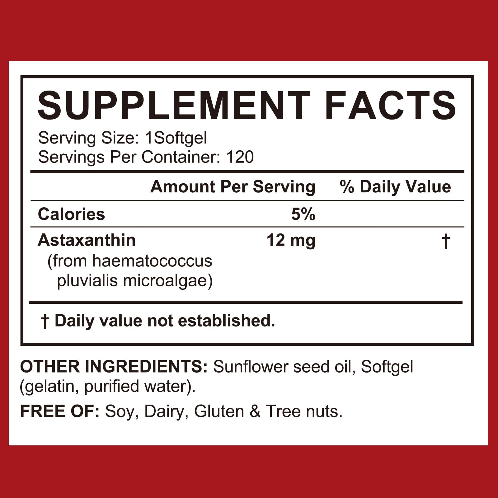 LTQXGT Astaxanthin softgels closeup highlighting easy-to-swallow capsules