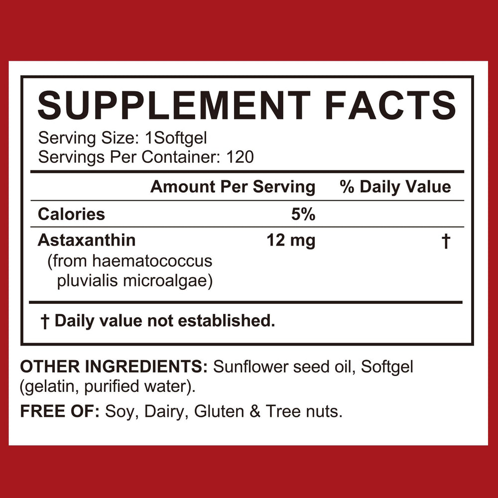 LTQXGT Astaxanthin softgels closeup highlighting easy-to-swallow capsules