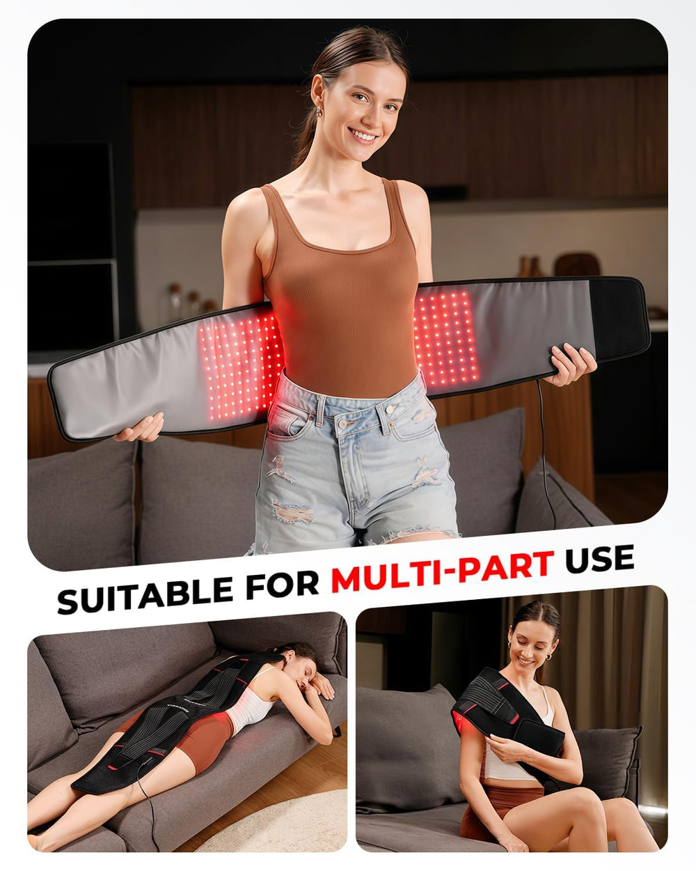 LTW red light belt packaging contents show included features and accessories.