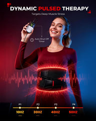 LTW belt vibration module shown with control for customizable massage.