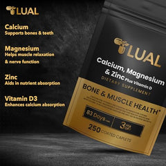 LUAL caplets daily serving poured, convenient for everyday wellness