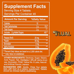 LUAL Papaya Enzyme Complex with papaya flavor for a tasty digestive aid