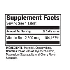 LUAL B12 cherry-flavored tablet for a tasty daily supplement.