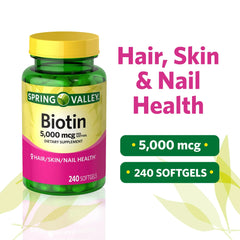 Label closeup highlighting biotin, vitamin C and vitamin E for wellness
