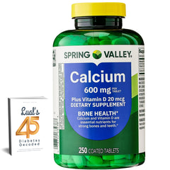 LUAL Spring Valley Calcium 600 mg bottle for bone health support