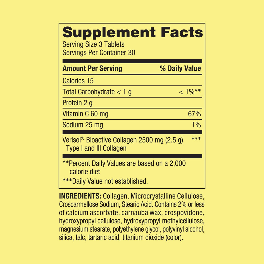 LUAL Spring Valley collagen bottle with label notes high mg and vitamin C