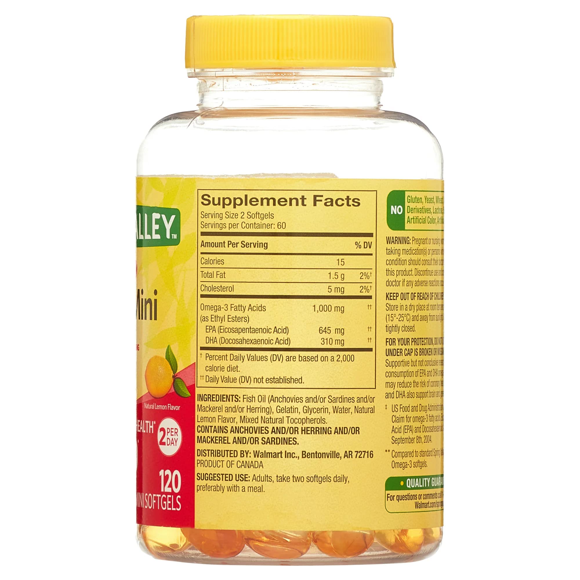 LUAL Omega-3 Mini storage guidance for a cool, dry place.