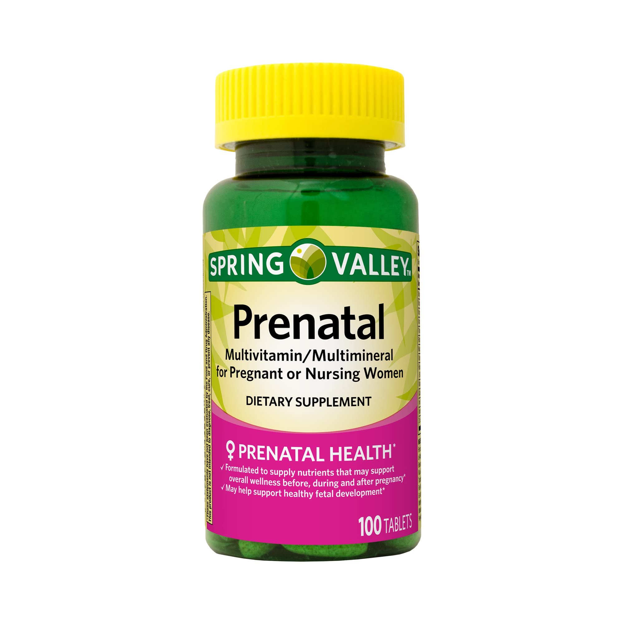Nutrients chart for LUAL prenatal vitamins detailing key minerals and vitamins.