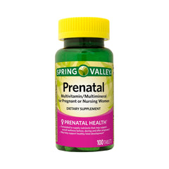 Nutrients chart for LUAL prenatal vitamins detailing key minerals and vitamins.