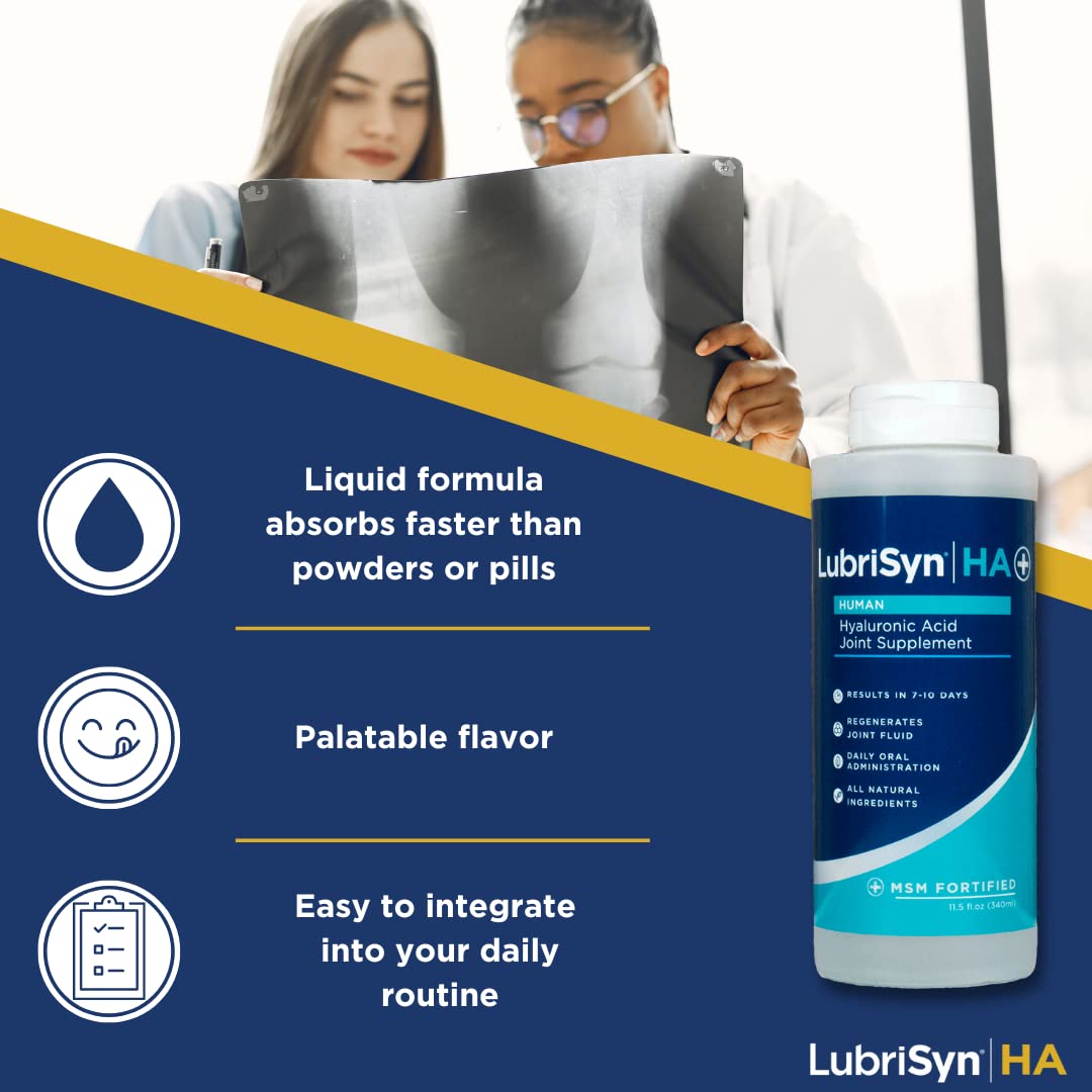LubrisynHA label packaging highlighting vegan MSM joint care