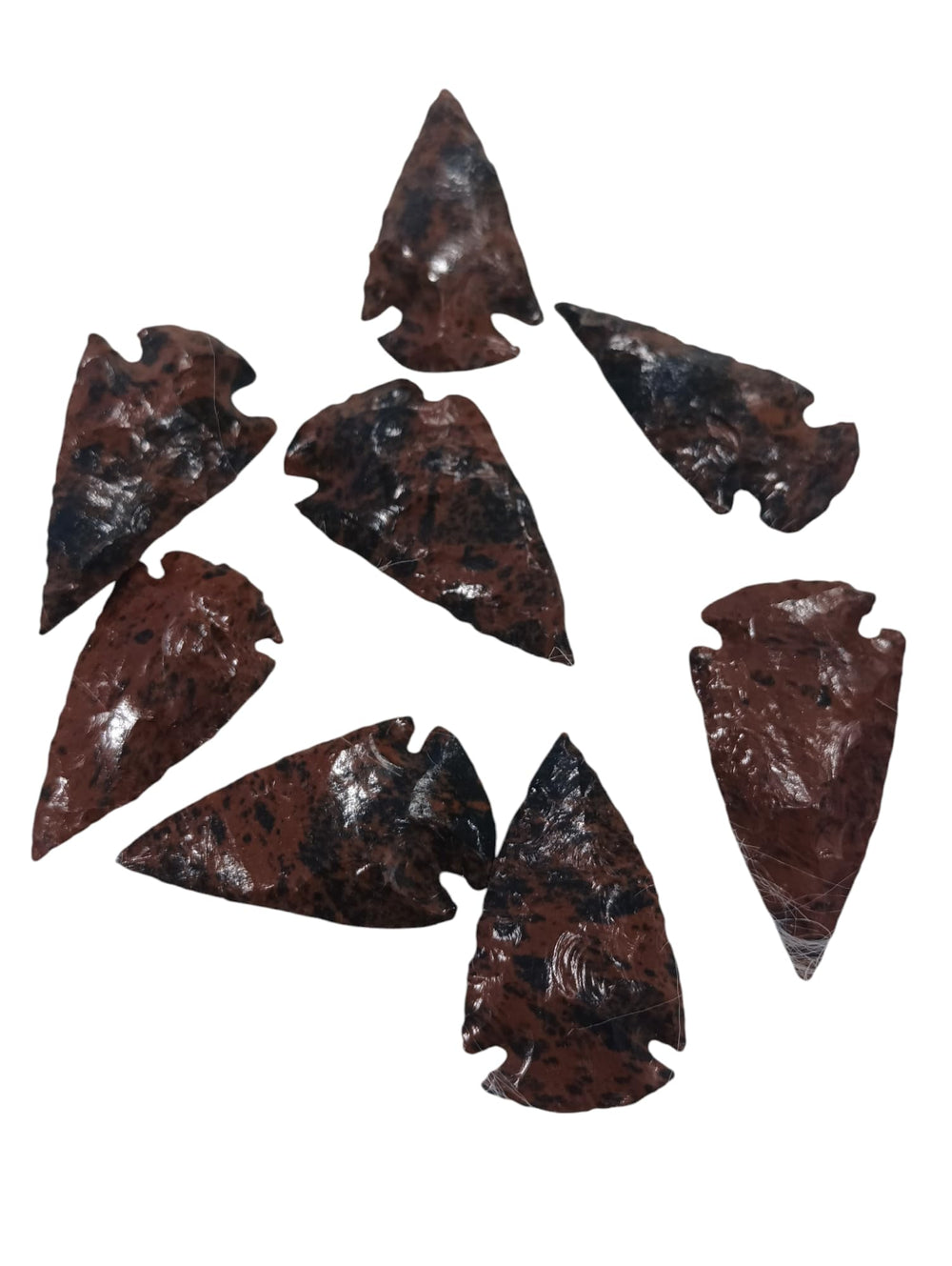 Luck Agate mahogany obsidian arrowhead for unique decor, crafting, and educational display