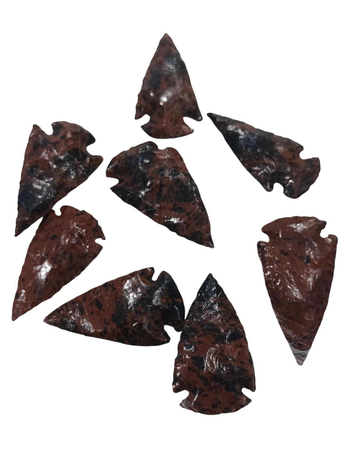 Luck Agate mahogany obsidian arrowhead for unique decor, crafting, and educational display