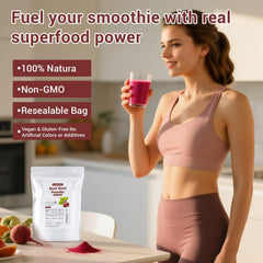 Luckycare beet powder in juice mix supports convenient morning routine
