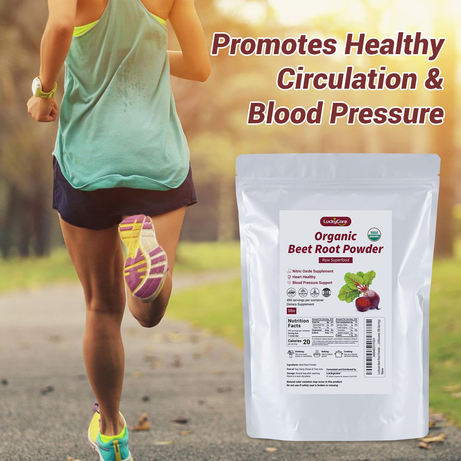 Luckycare beet root powder produced in USA facility with strict standards
