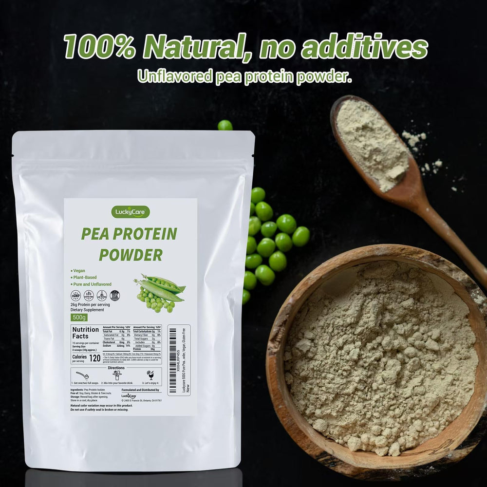 Luckycare pea protein powder used in homemade protein bars for convenient snacking.