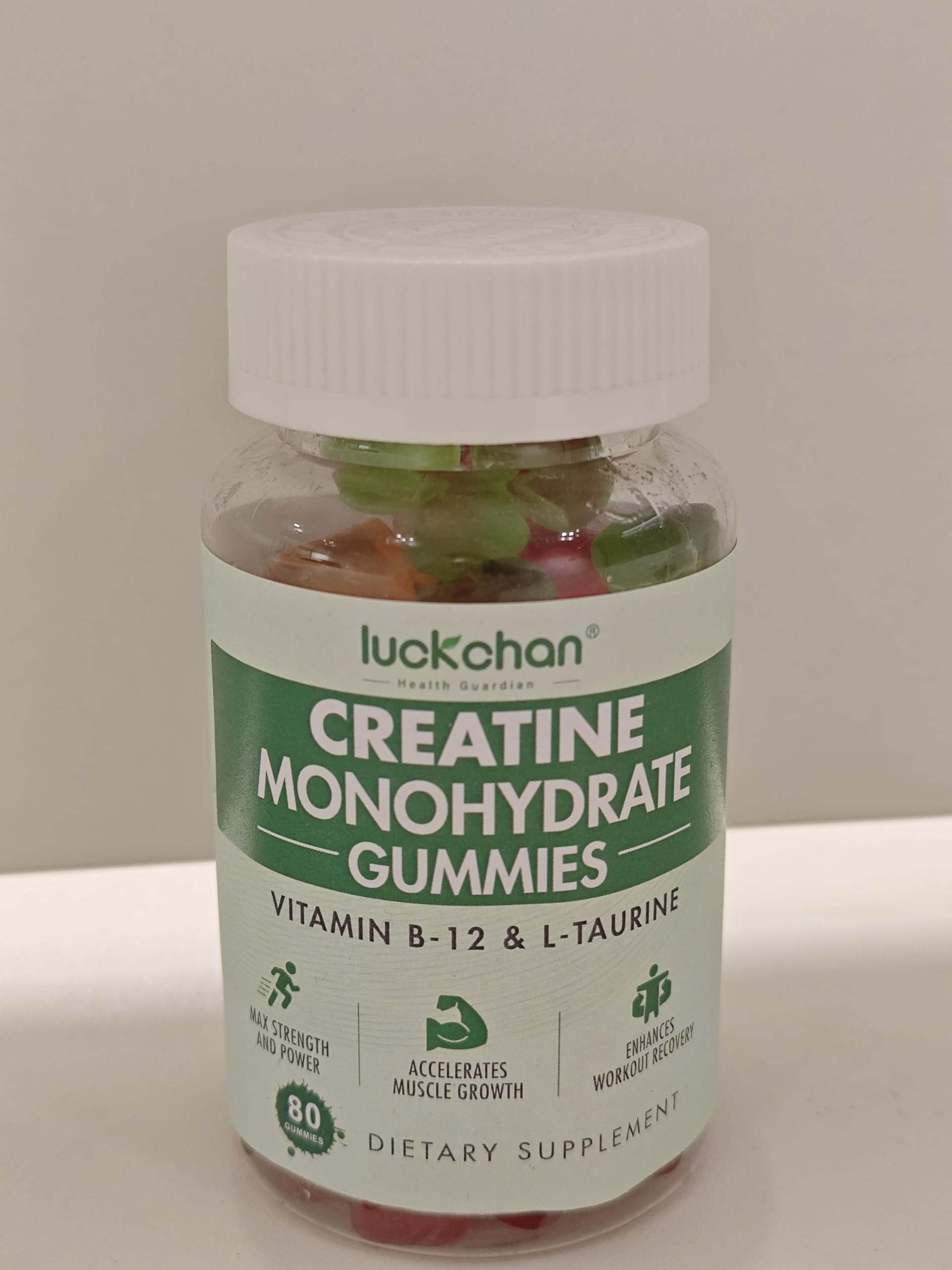 LUCKCHAN label highlights vegan, gluten-free, and sugar-free qualities.