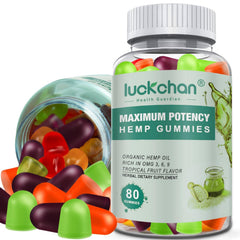 LUCKCHAN hemp gummies bottle pour for convenient daily use