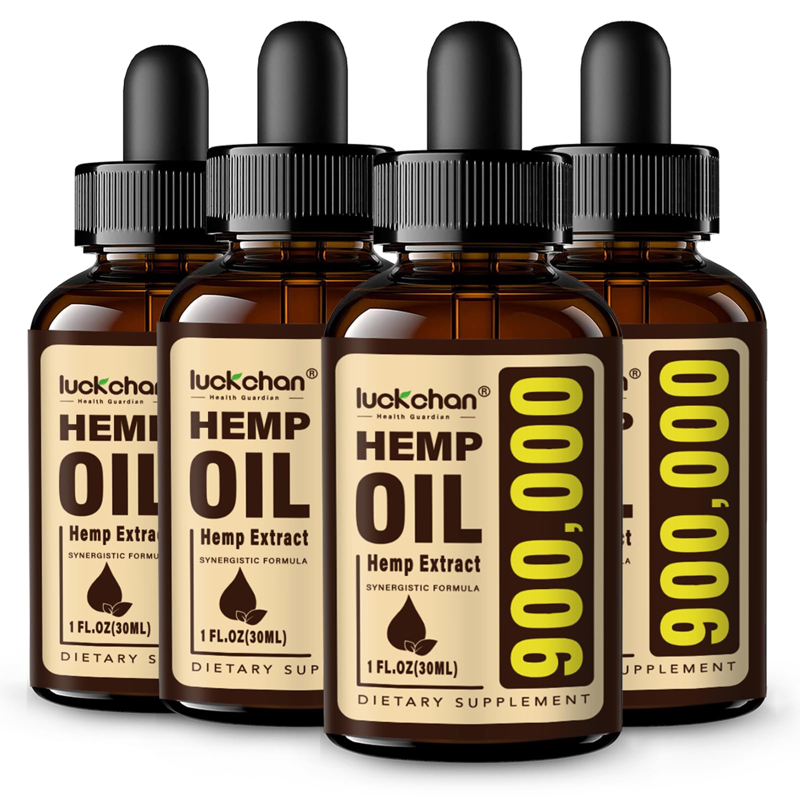 LUCKCHAN hemp oil bottle ready for daily calm and balance.