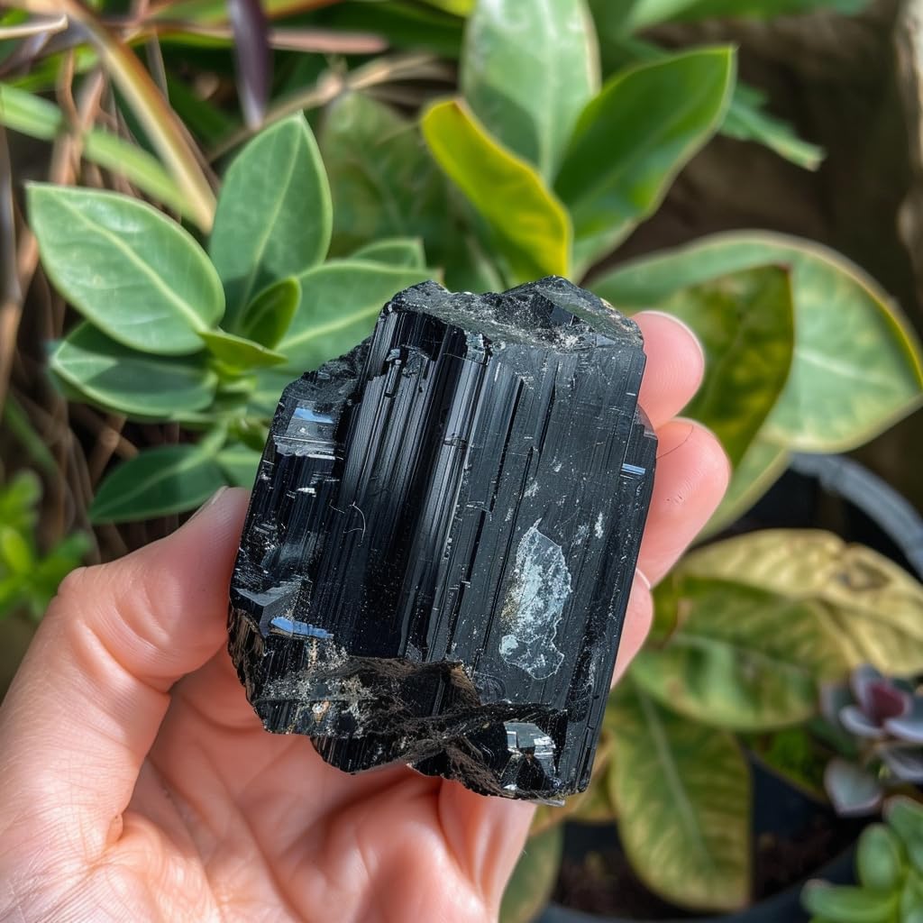 Luckeeper black tourmaline gift packaging for crystal beginners.