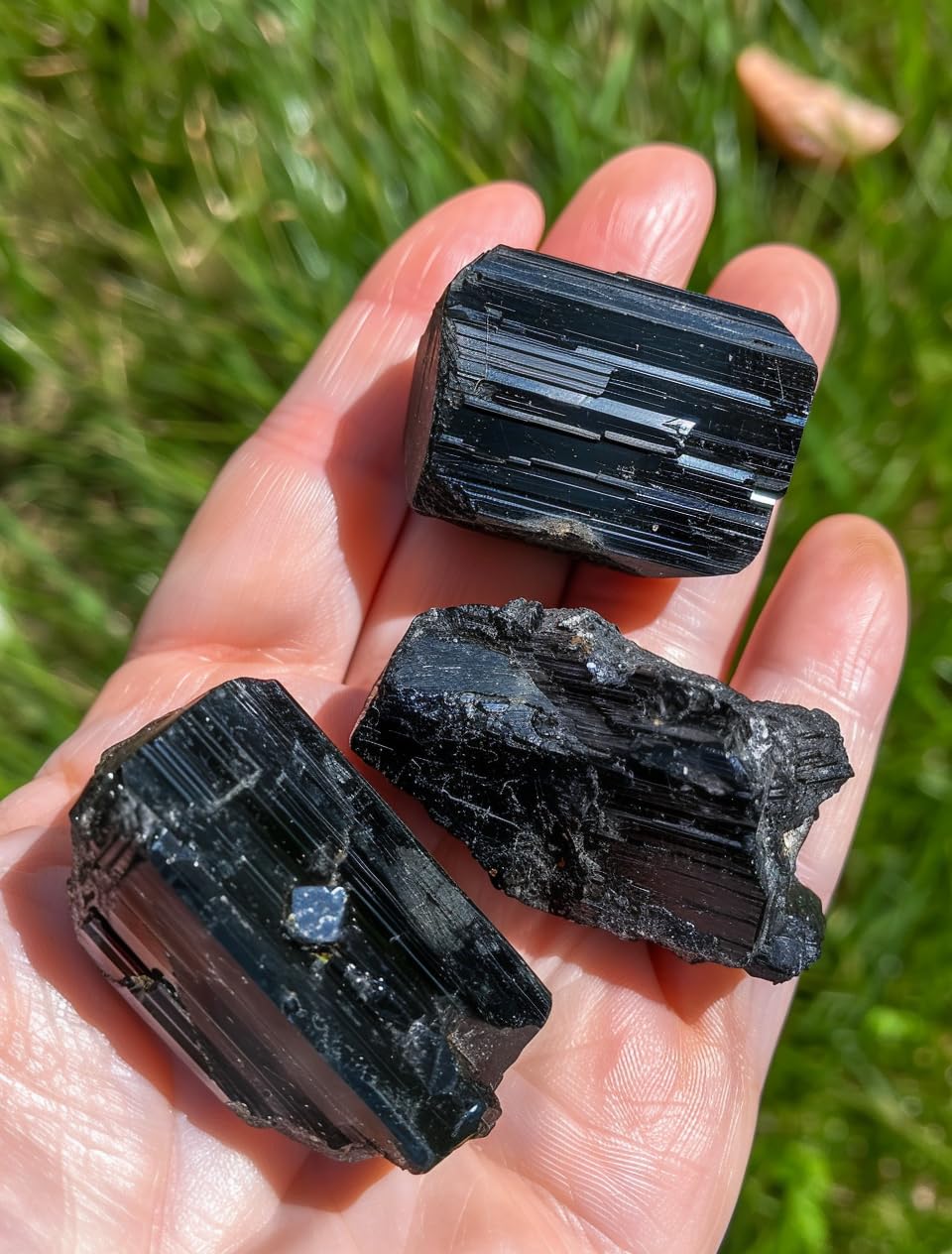 Luckeeper black tourmaline Reiki chakra stones for energy balance.