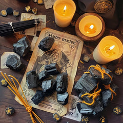 Luckeeper black tourmaline tumbling supply for DIY jewelry and crafts.