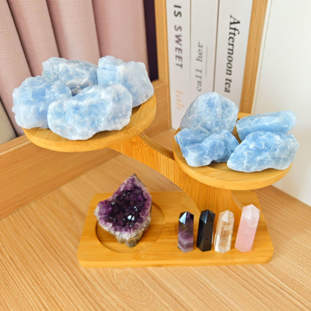 Luckeeper blue calcite cluster for jewelry crafting and decor